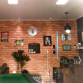 Adesivo Decorativo Tijolinho Vermelho