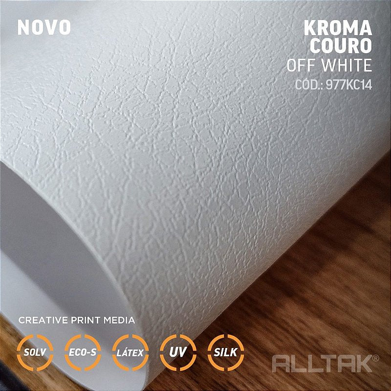 Adesivo Decorativo Kroma Couro Off White